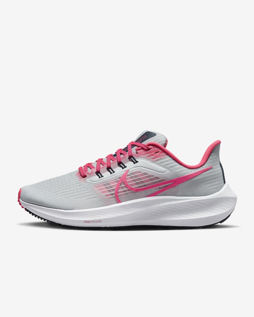Nike Pegasus 39 Pure Platinum/Blackened Blue/White/Hyper Pink | Womens Nike Running