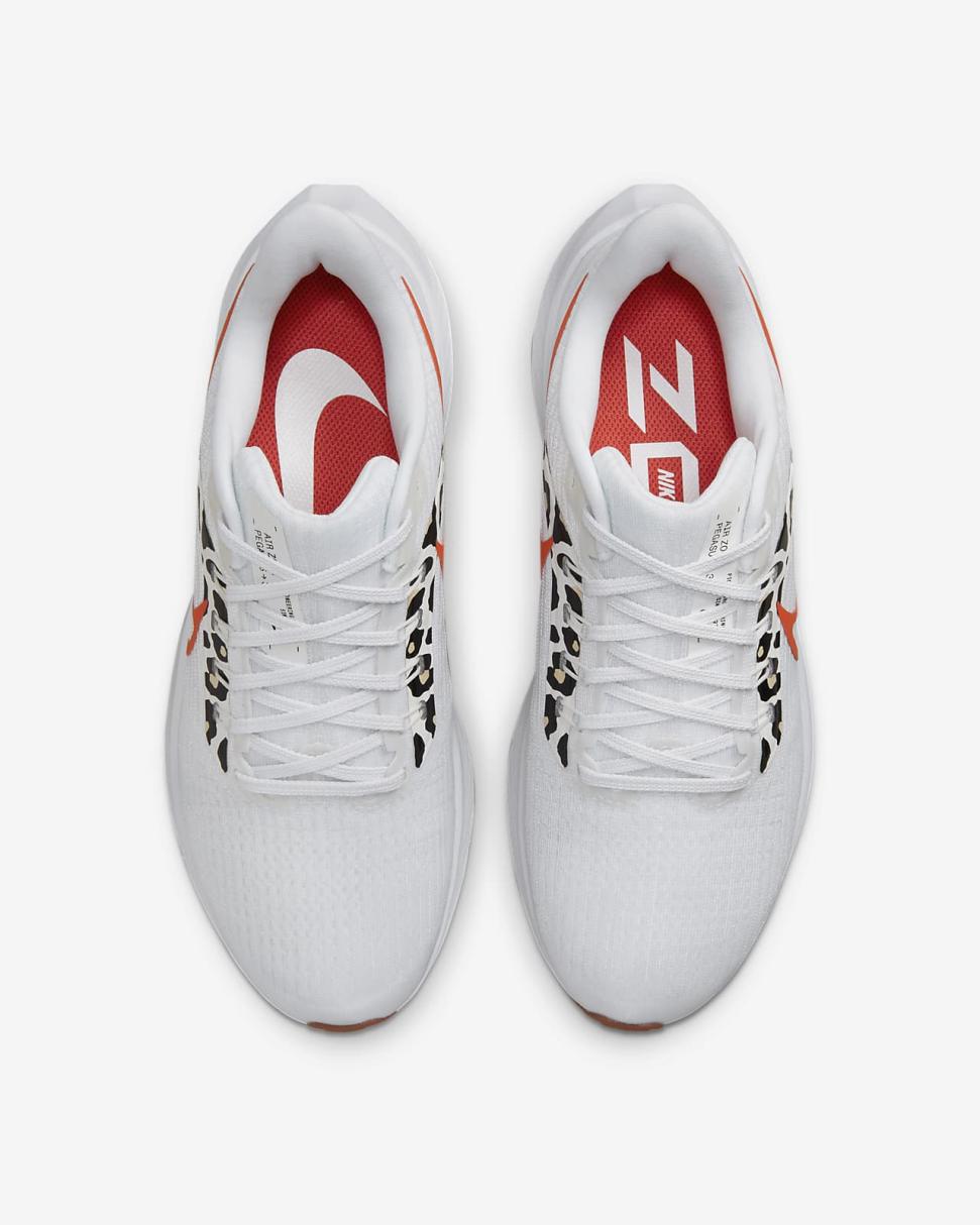 Nike Pegasus 39 White/Platinum Tint/Metallic Summit White/Team Orange | Womens Nike Running