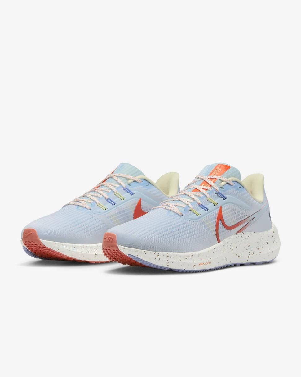 Nike Pegasus 39 White/Sail/Light Thistle/Safety Orange | Womens Nike Running