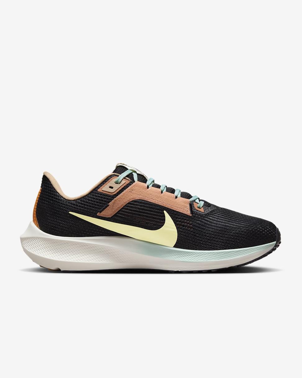 Nike Pegasus 40 Black/Sail/Jade Ice/Citron Tint | Mens Nike Running
