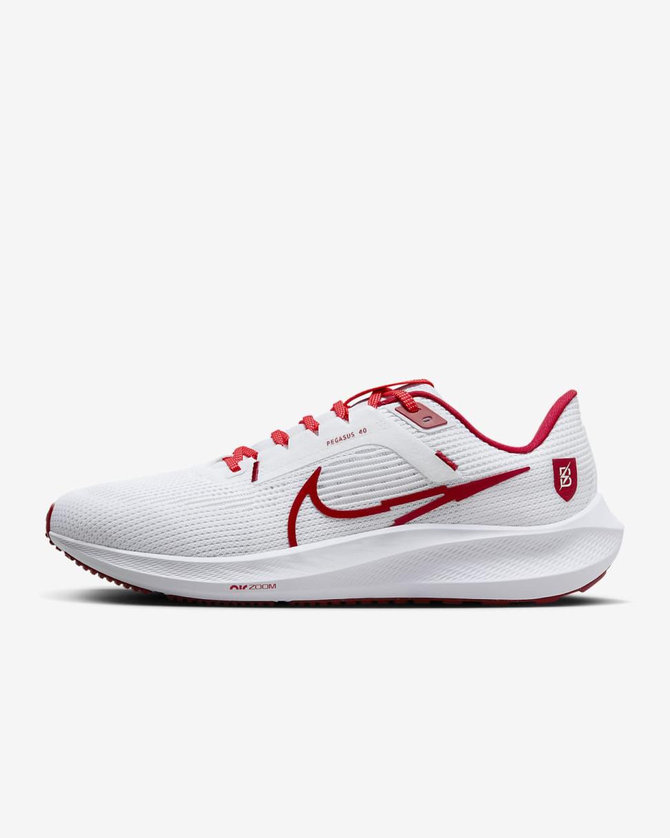 Nike Pegasus 40 BTC White/Light Crimson/Gym Red | Mens Nike Running