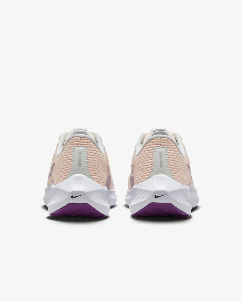 Nike Pegasus 40 Guava Ice/Amber Brown/Photon Dust/Vivid Purple | Womens Nike First Day Kicks