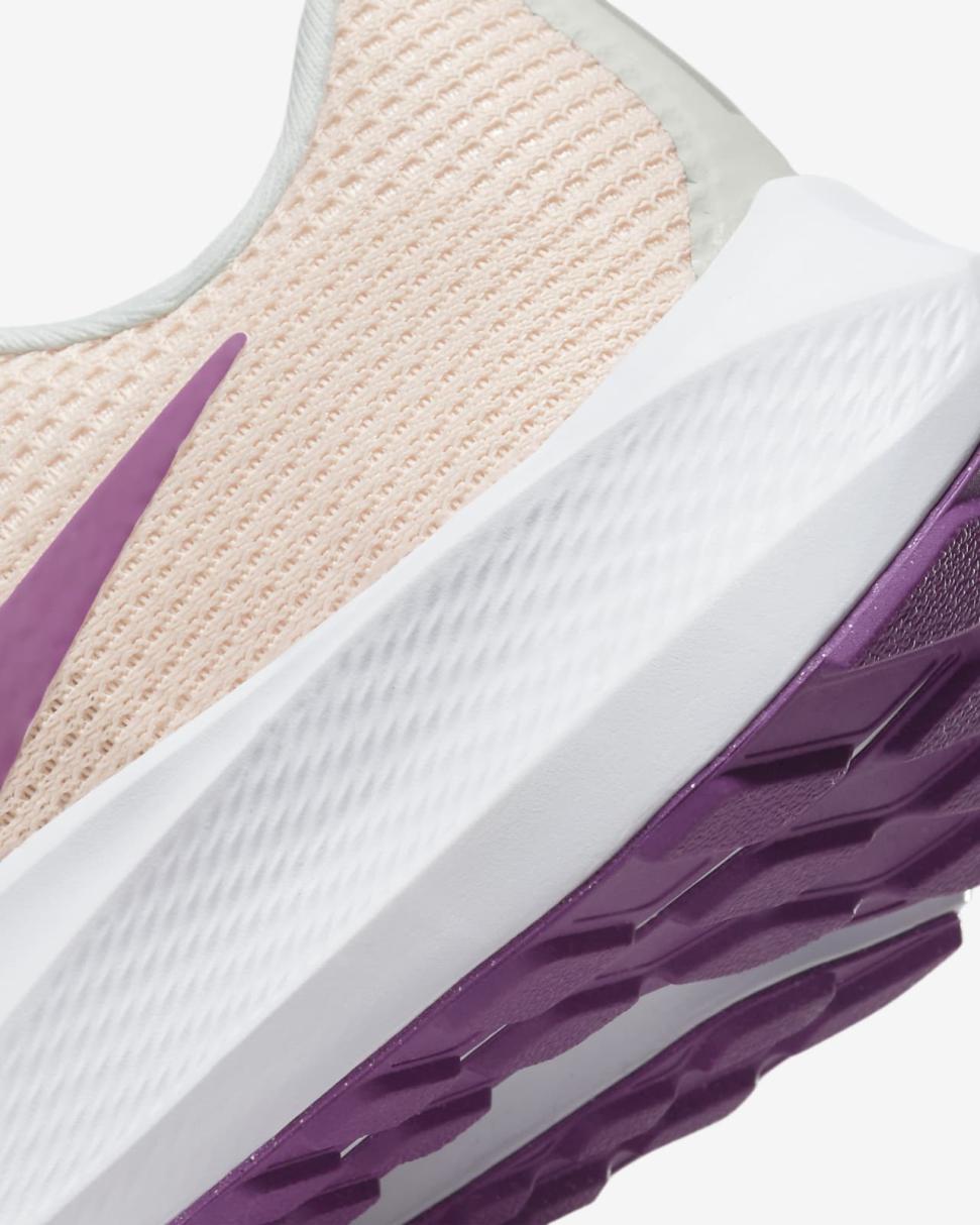 Nike Pegasus 40 Guava Ice/Amber Brown/Photon Dust/Vivid Purple | Womens Nike First Day Kicks