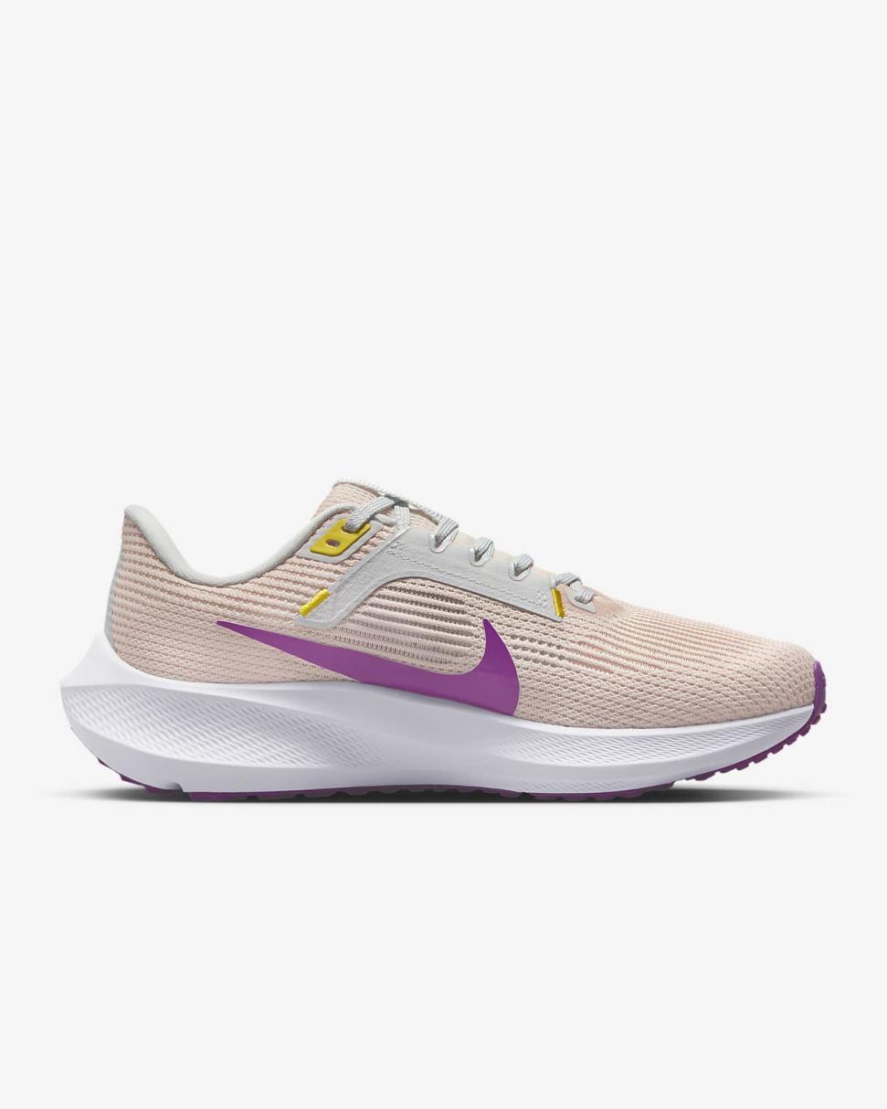 Nike Pegasus 40 Guava Ice/Amber Brown/Photon Dust/Vivid Purple | Womens Nike Running