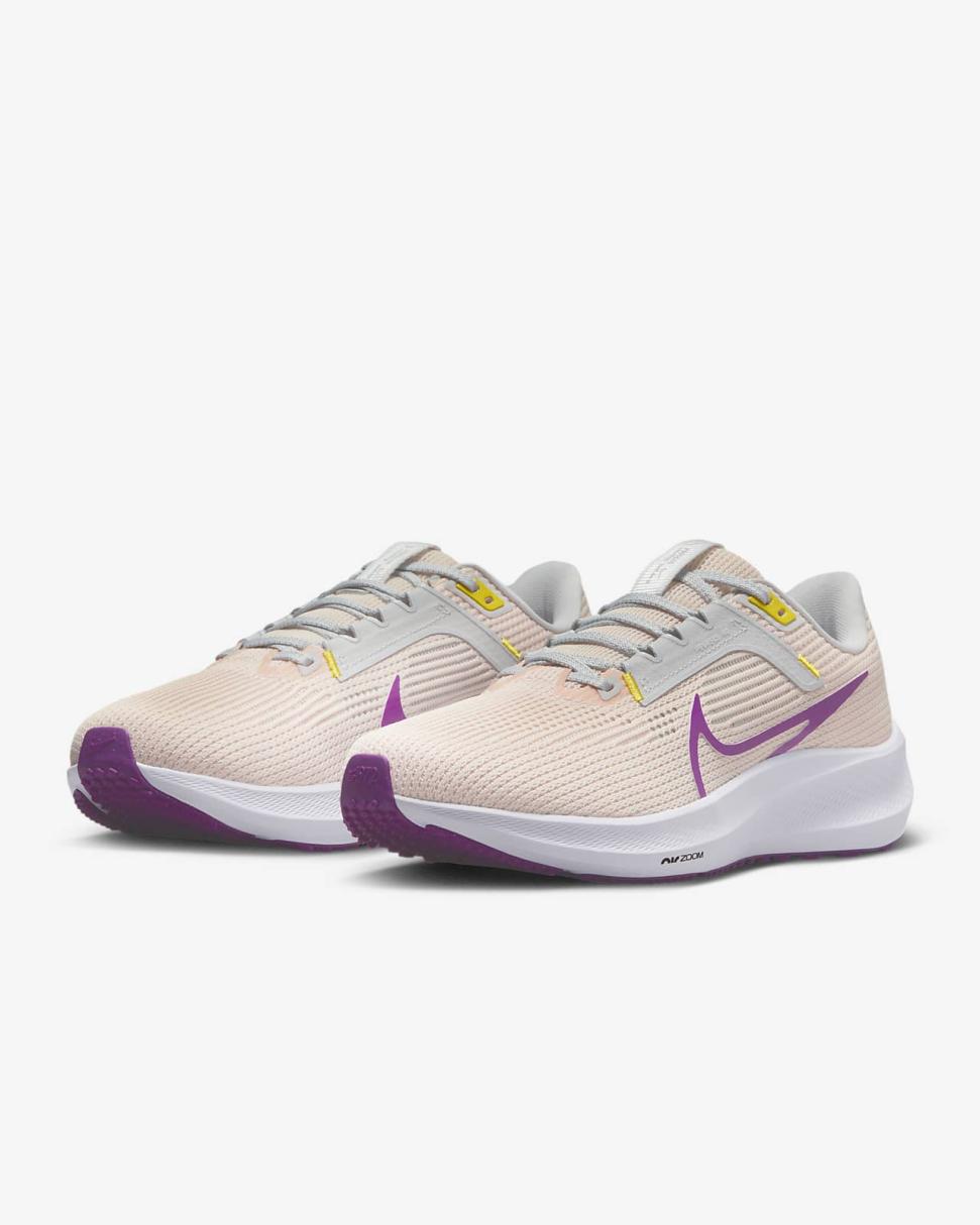 Nike Pegasus 40 Guava Ice/Amber Brown/Photon Dust/Vivid Purple | Womens Nike Running
