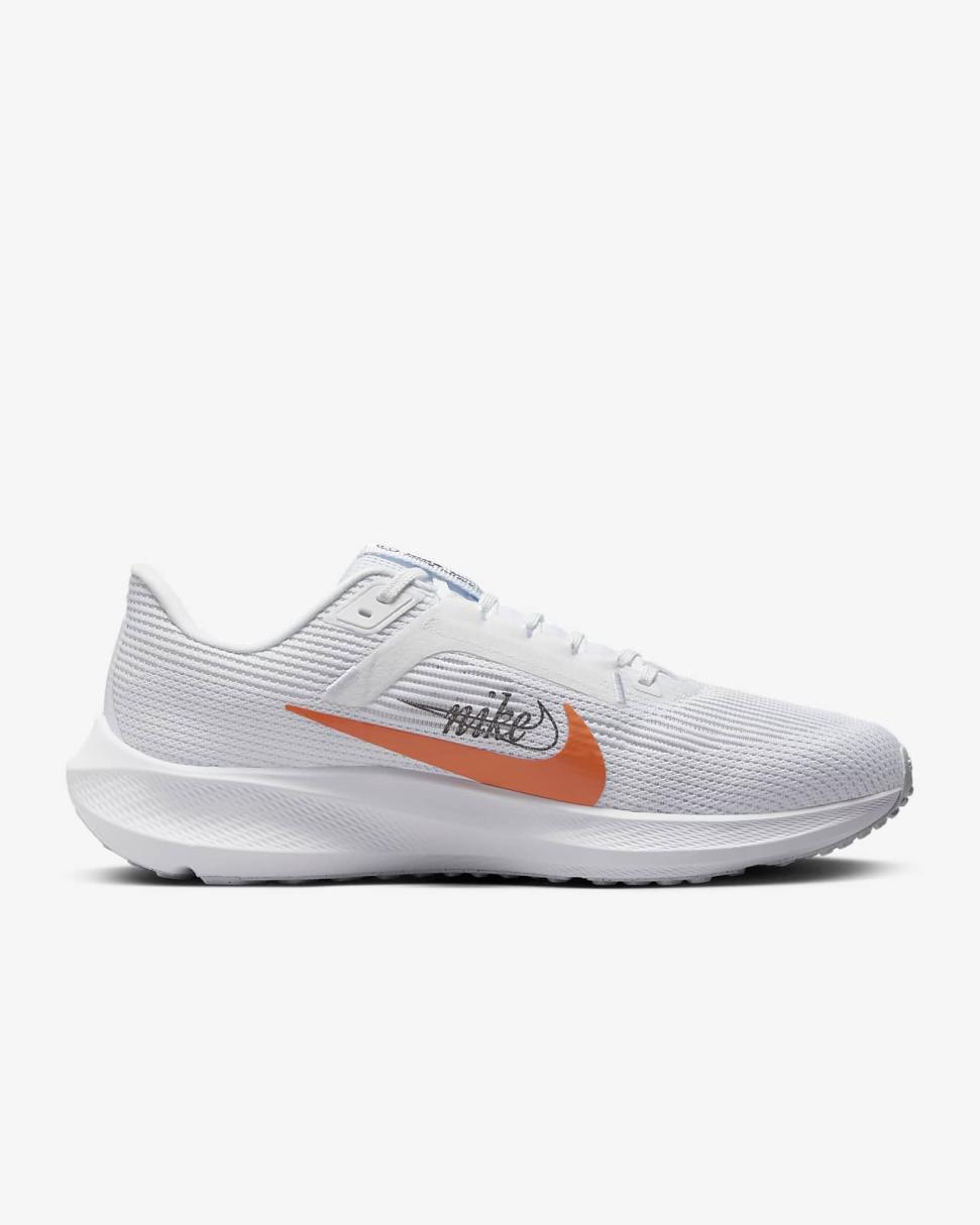 Nike Pegasus 40 Premium White/Football Grey/Bright Mandarin/Multi-Color | Mens Nike Running