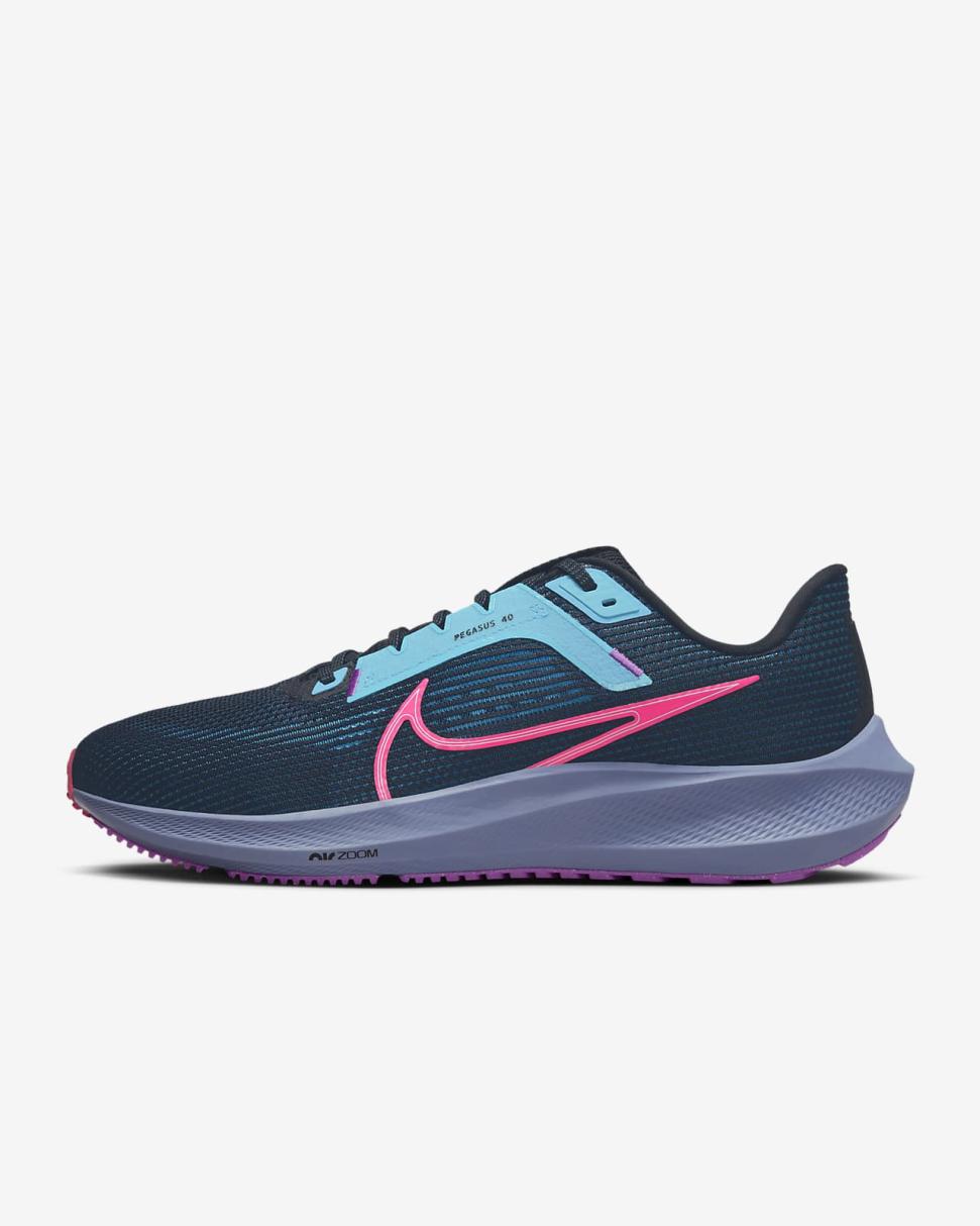 Nike Pegasus 40 SE Black/Green Abyss/Baltic Blue/Hyper Pink | Mens Nike Running