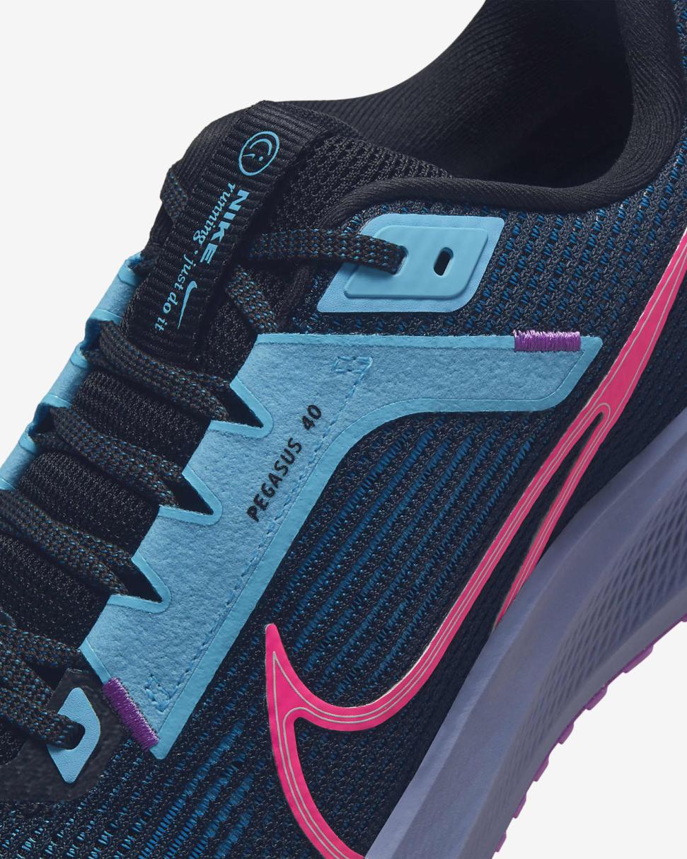Nike Pegasus 40 SE Black/Green Abyss/Baltic Blue/Hyper Pink | Mens Nike Running