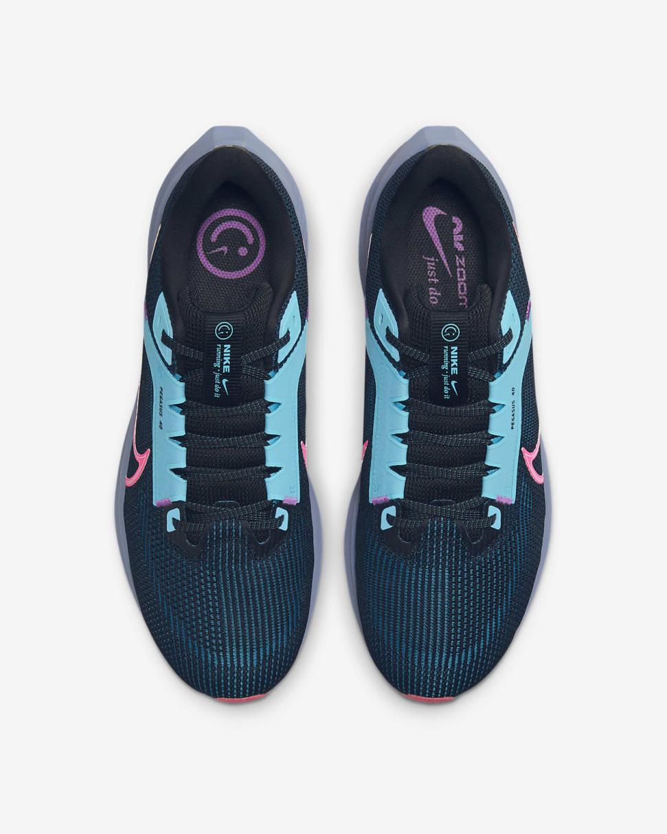 Nike Pegasus 40 SE Black/Green Abyss/Baltic Blue/Hyper Pink | Mens Nike Running