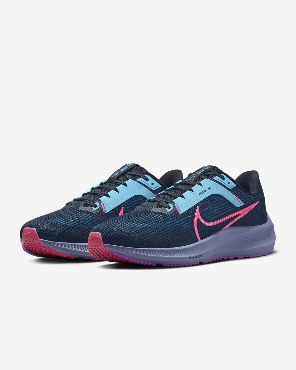 Nike Pegasus 40 SE Black/Green Abyss/Baltic Blue/Hyper Pink | Mens Nike Running