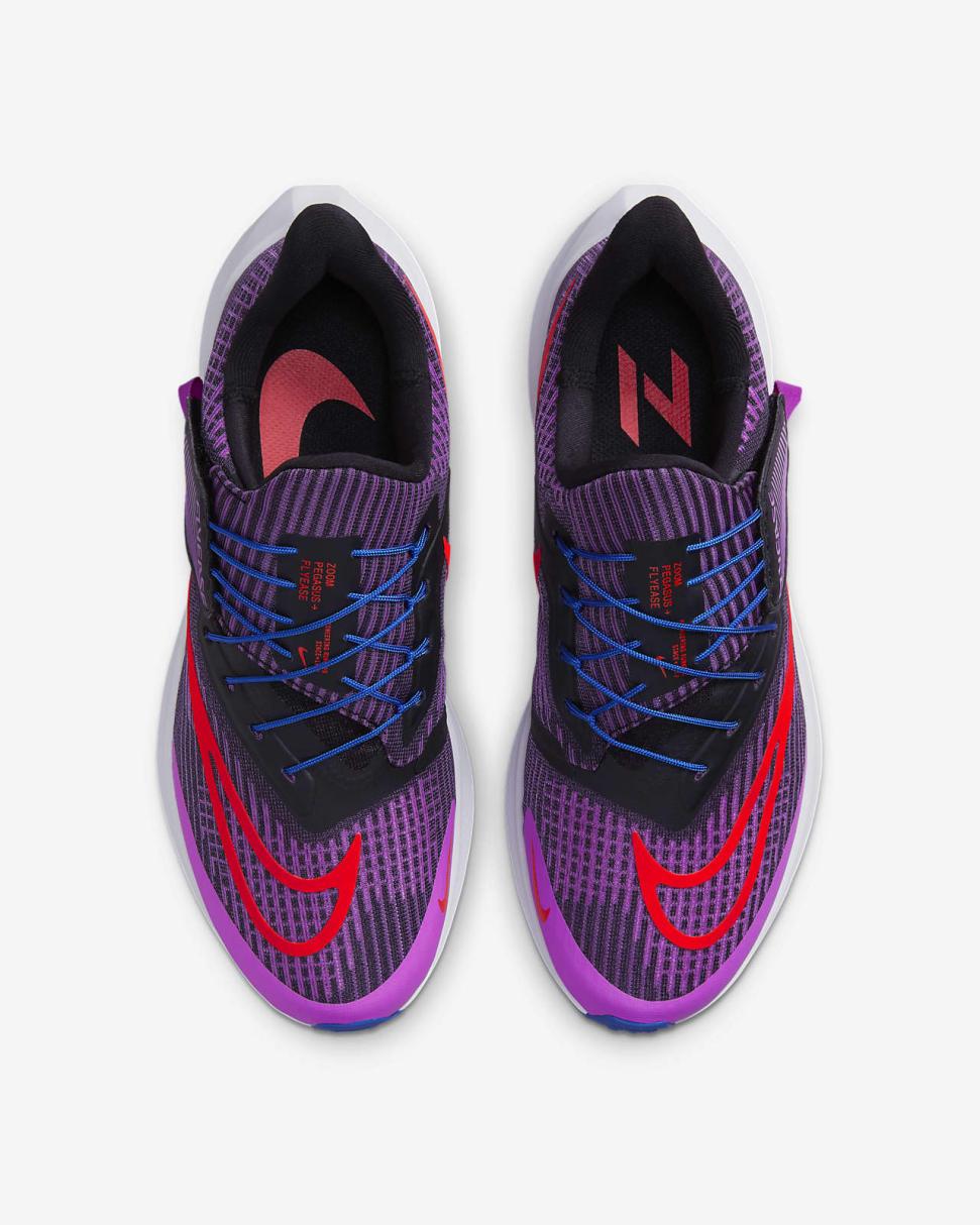 Nike Pegasus FlyEase Fuchsia Dream/Black/White/Bright Crimson | Womens Nike Running