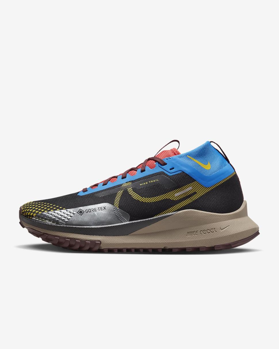 Nike Pegasus Trail 4 GORE-TEX Black/Light Photo Blue/Track Red/Vivid Sulfur | Mens Nike Running