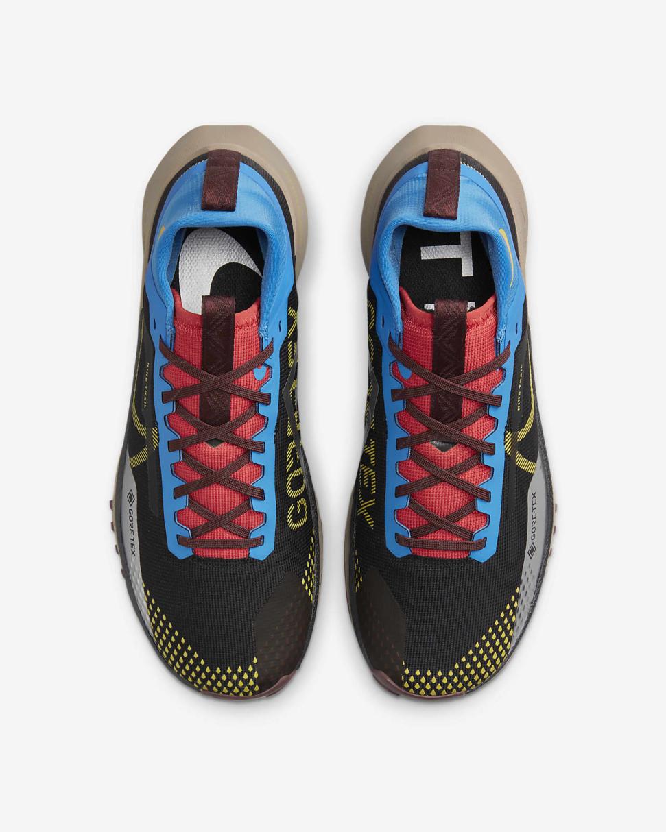 Nike Pegasus Trail 4 GORE-TEX Black/Light Photo Blue/Track Red/Vivid Sulfur | Mens Nike Running