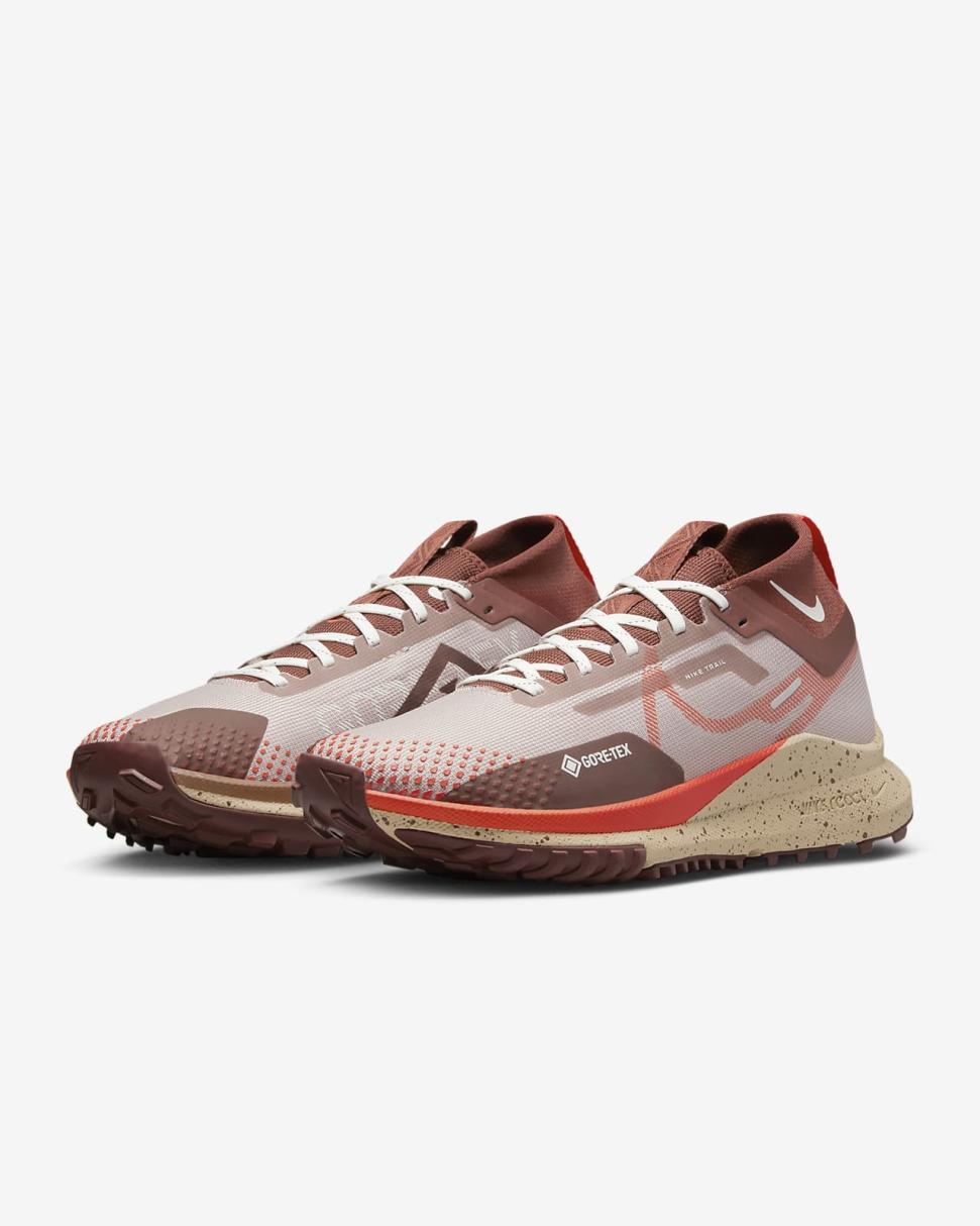 Nike Pegasus Trail 4 GORE-TEX Diffused Taupe/Dark Pony/Sail/Picante Red | Womens Nike Running