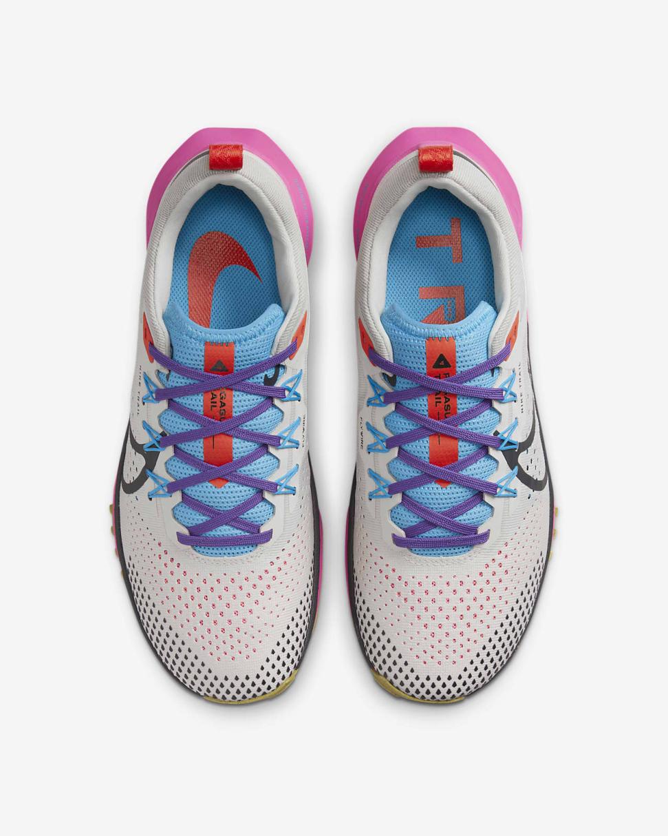 Nike Pegasus Trail 4 Light Orewood Brown/Blue Lightning/Pink Spell/Dark Smoke Grey | Womens Nike Running