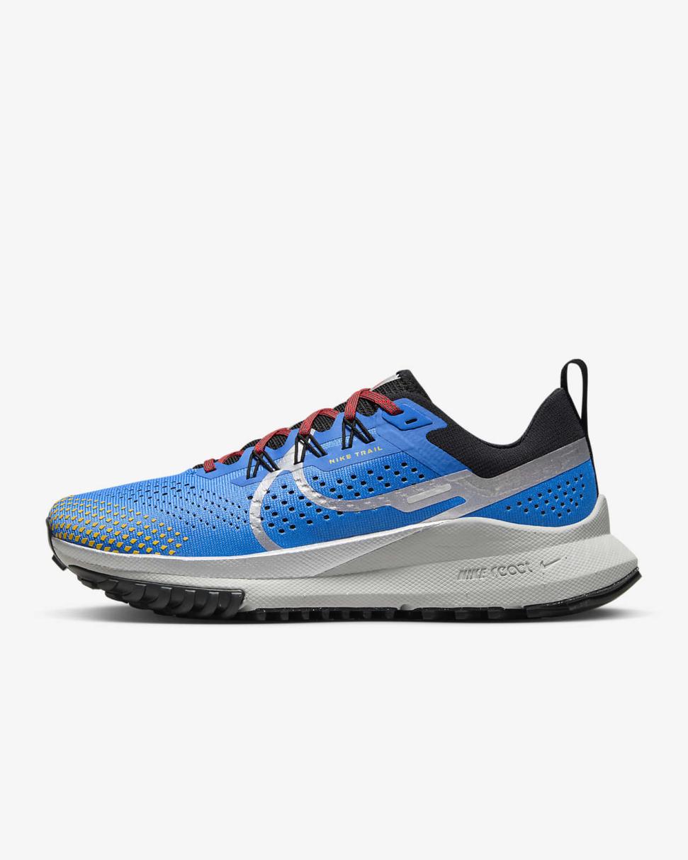 Nike Pegasus Trail 4 Light Photo Blue/Track Red/Black/Metallic Silver | Womens Nike Running