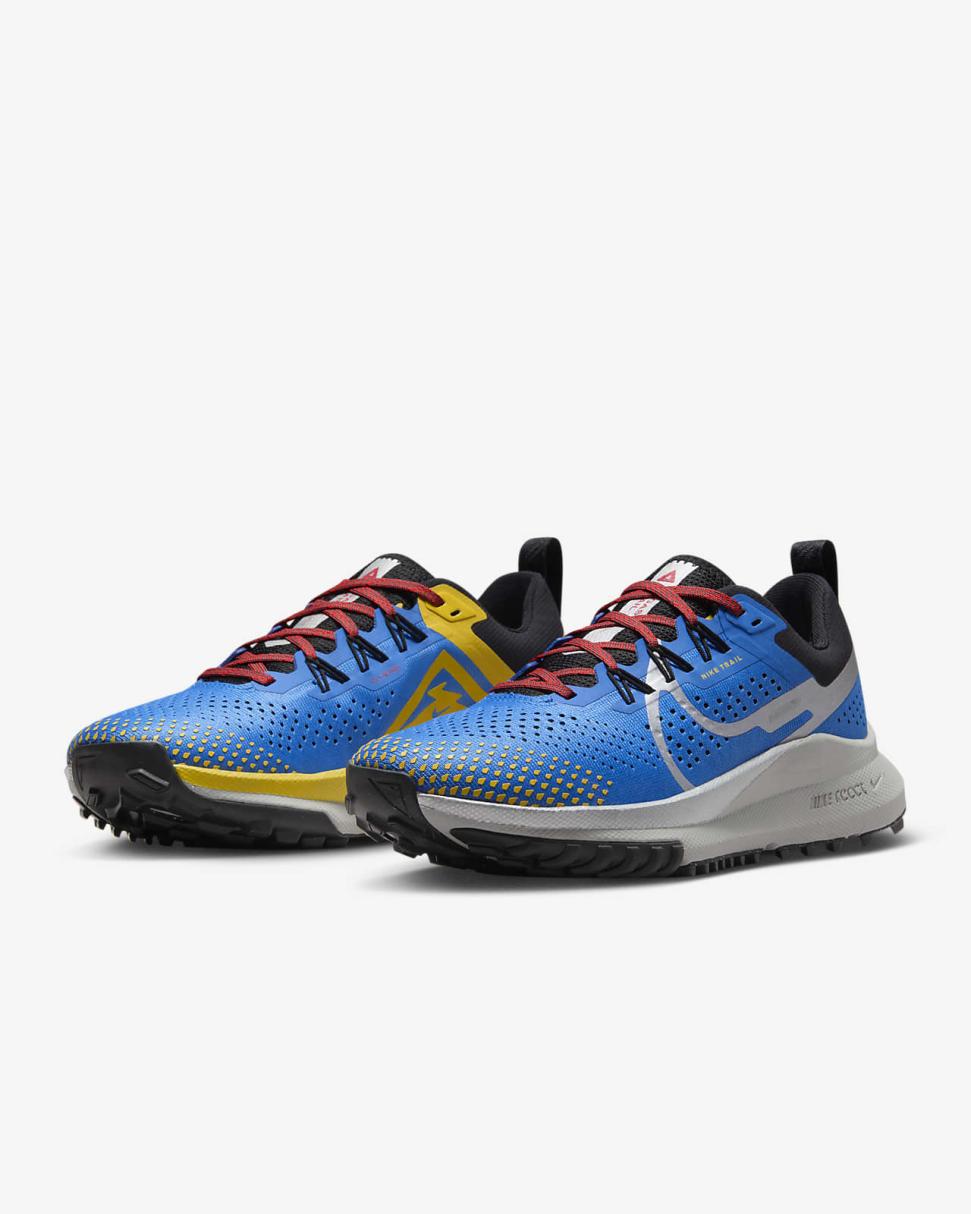 Nike Pegasus Trail 4 Light Photo Blue/Track Red/Black/Metallic Silver | Womens Nike Running