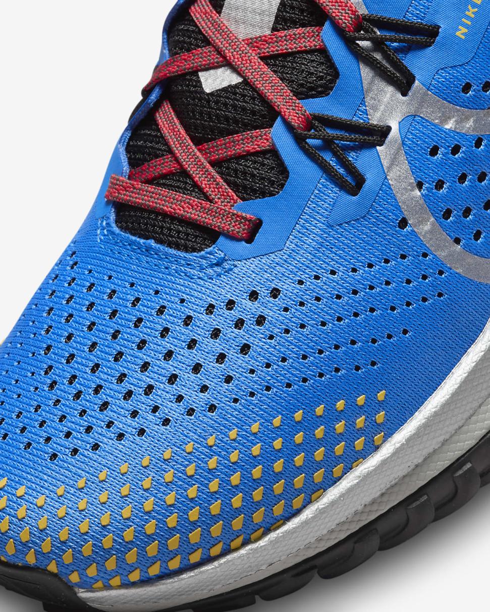 Nike Pegasus Trail 4 Light Photo Blue/Track Red/Black/Metallic Silver | Womens Nike Running