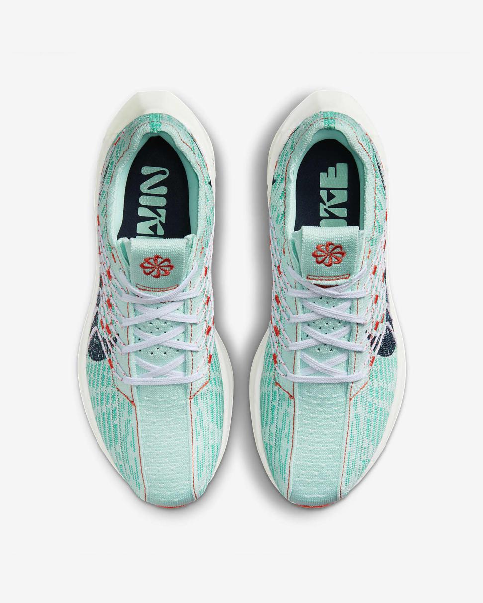 Nike Pegasus Turbo Jade Ice/Clear Jade Ii/Picante Red/Obsidian | Womens Nike First Day Kicks