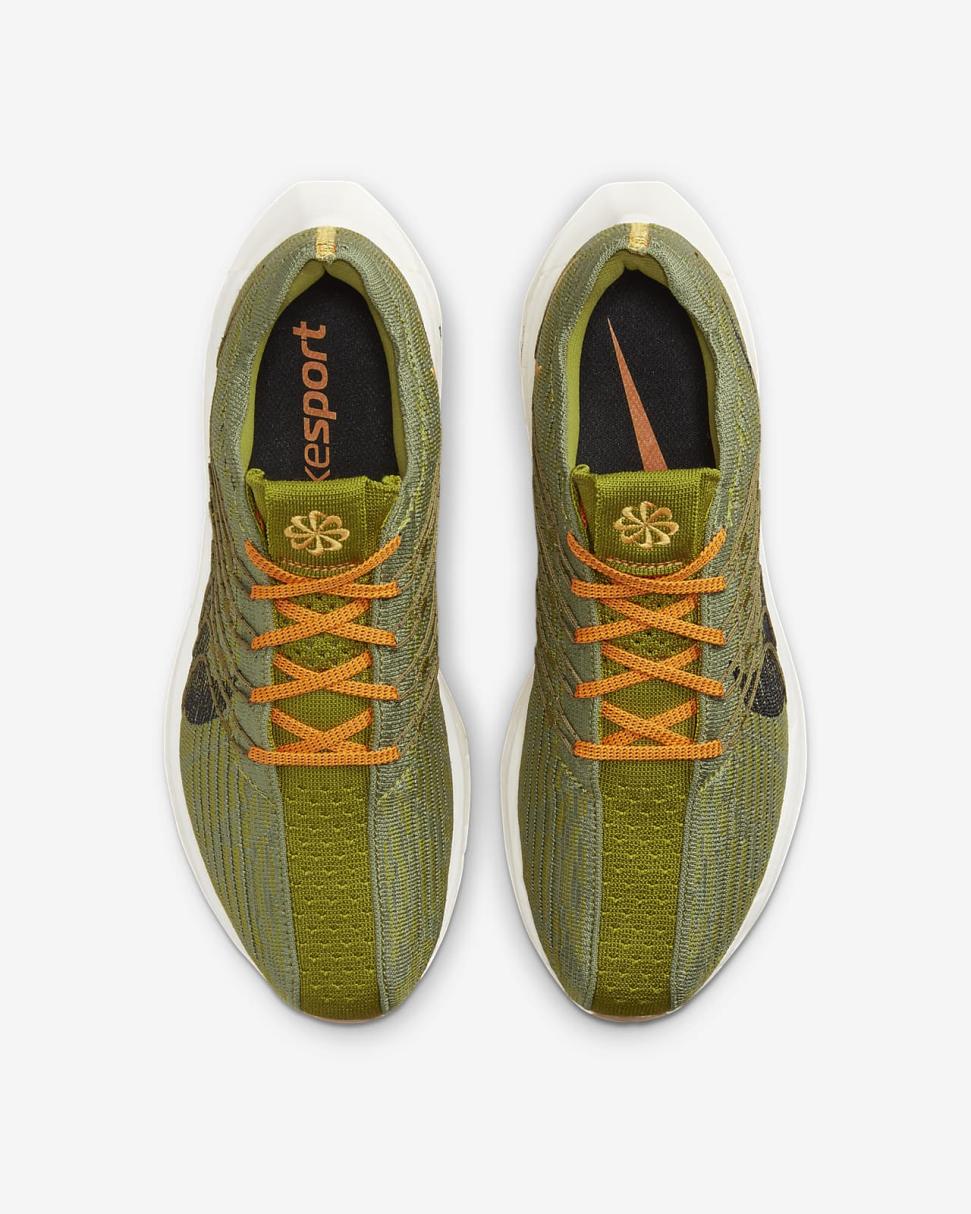 Nike Pegasus Turbo Moss/Oil Green/Vivid Orange/Black | Mens Nike Running