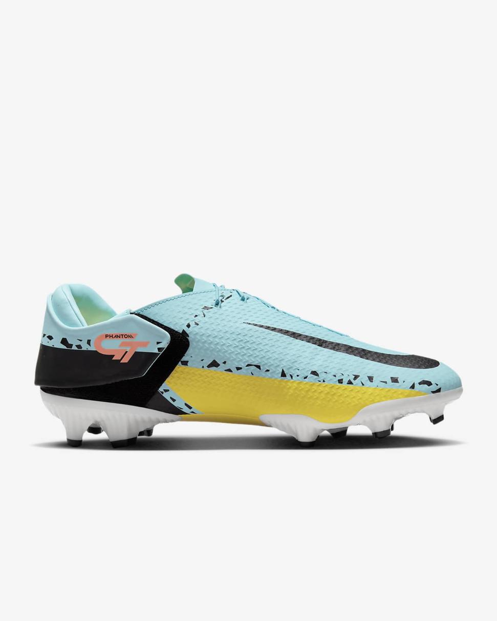Nike Phantom GT2 Academy FlyEase Glacier Ice/Yellow Strike/Sunset Glow/Black | Mens/Womens Nike Soccer