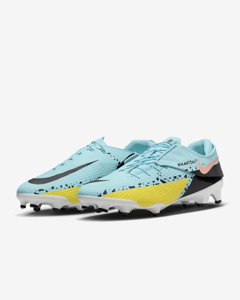 Nike Phantom GT2 Academy FlyEase Glacier Ice/Yellow Strike/Sunset Glow/Black | Mens/Womens Nike Soccer