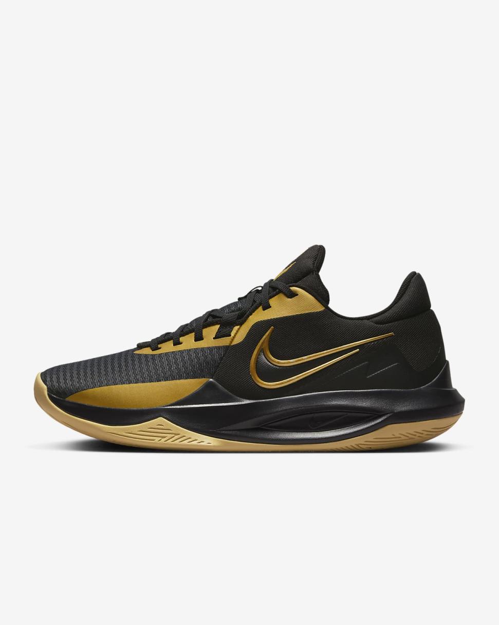 Nike Precision 6 Black/Metallic Gold | Mens/Womens Nike Basketball