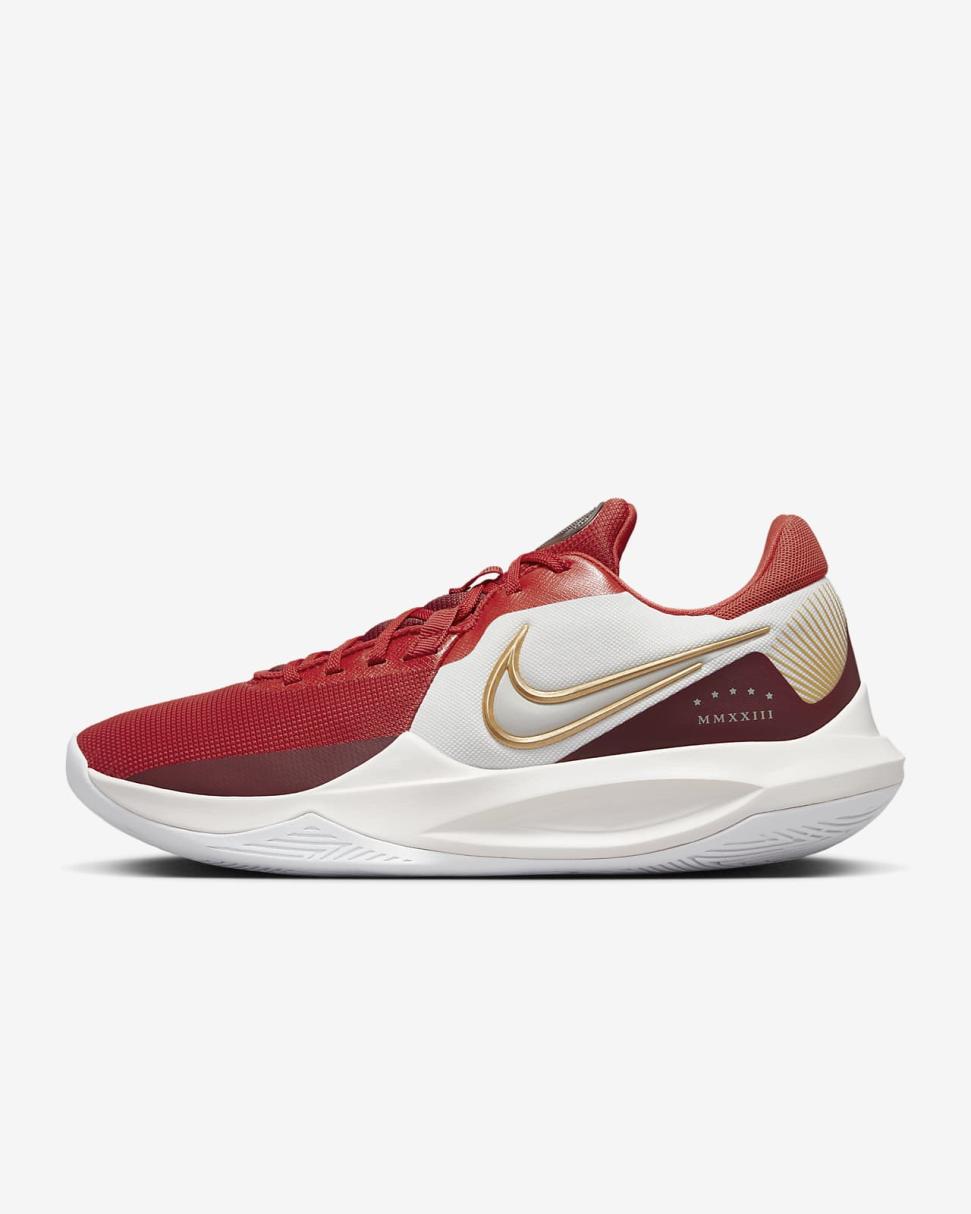 Nike Precision 6 Phantom/Team Red/Light Crimson/Metallic Gold | Mens/Womens Nike Basketball