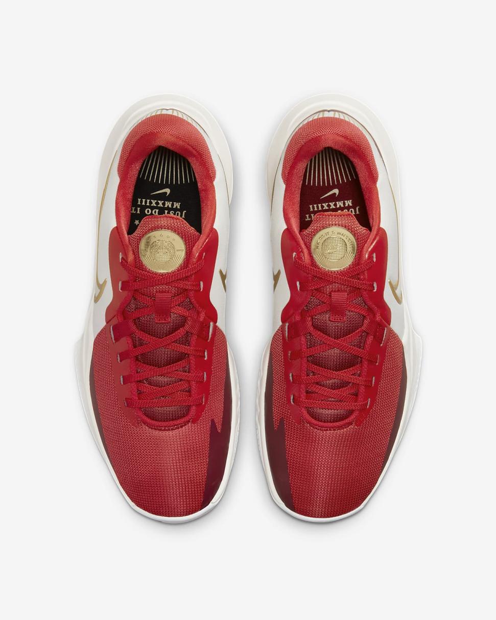 Nike Precision 6 Phantom/Team Red/Light Crimson/Metallic Gold | Mens/Womens Nike Basketball