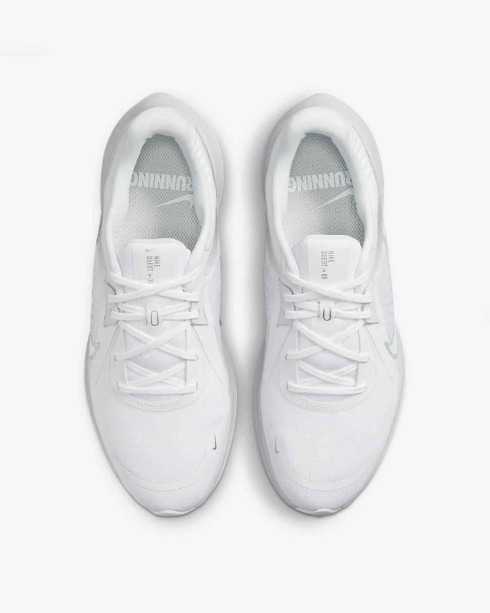 Nike Quest 5 White/Pure Platinum/Metallic Silver | Womens Nike Running