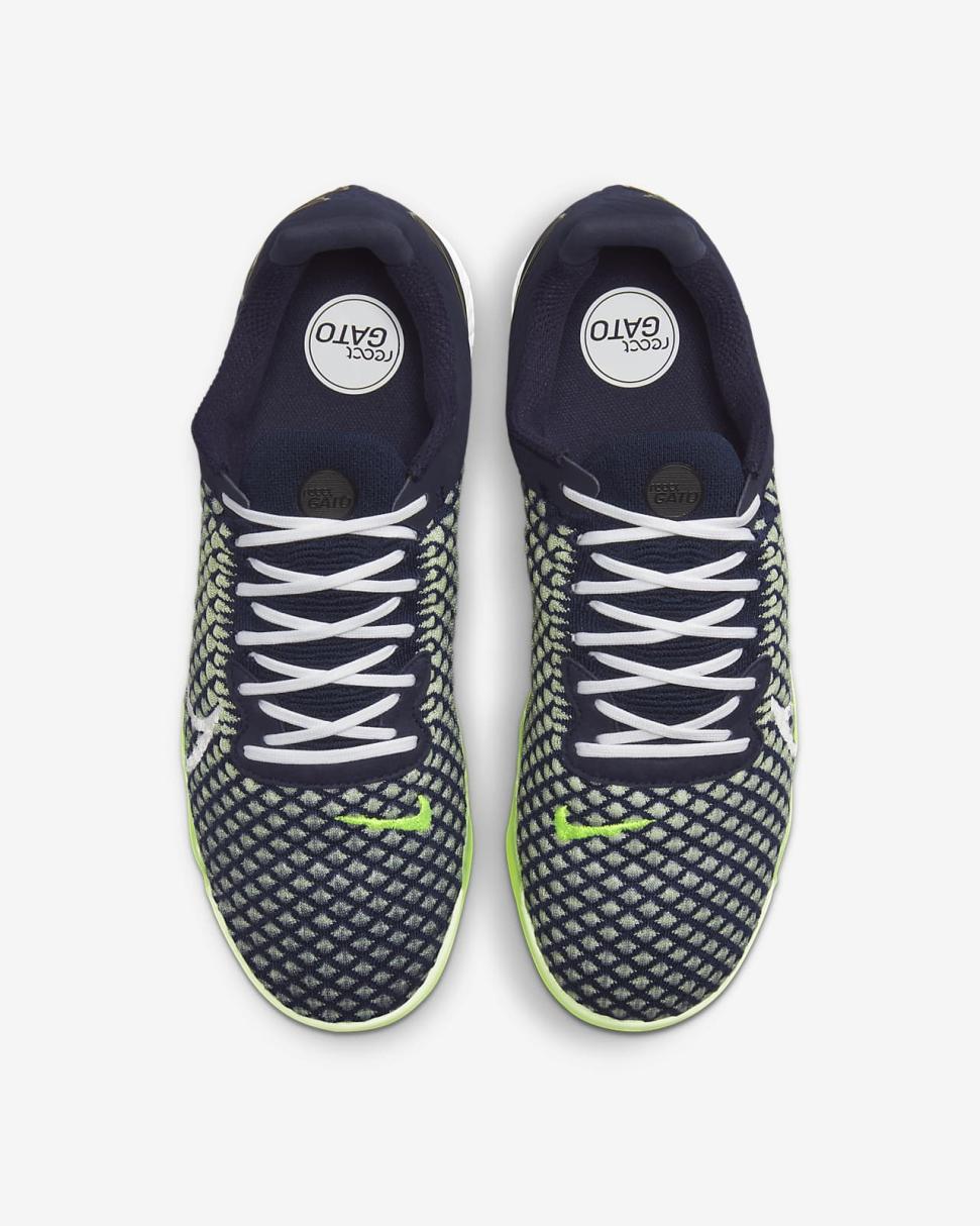 Nike React Gato Blackened Blue/Volt/Black/White | Mens Nike Soccer