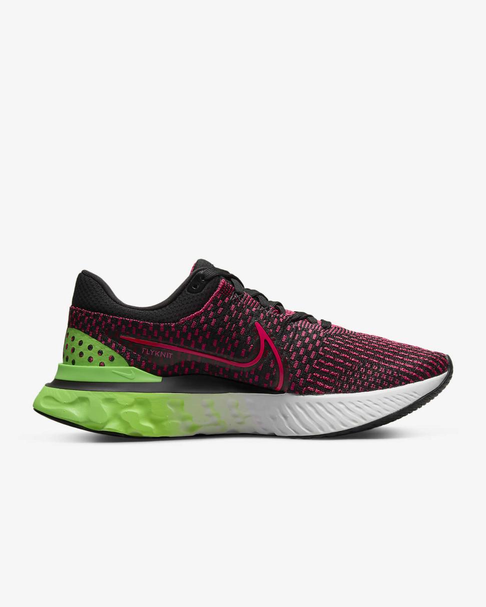 Nike React Infinity 3 Black/Green Strike/Team Red/Siren Red | Mens Nike Running