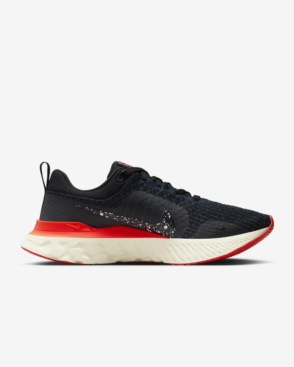 Nike React Infinity 3 Black/Obsidian/Bright Crimson/Black | Mens Nike Running