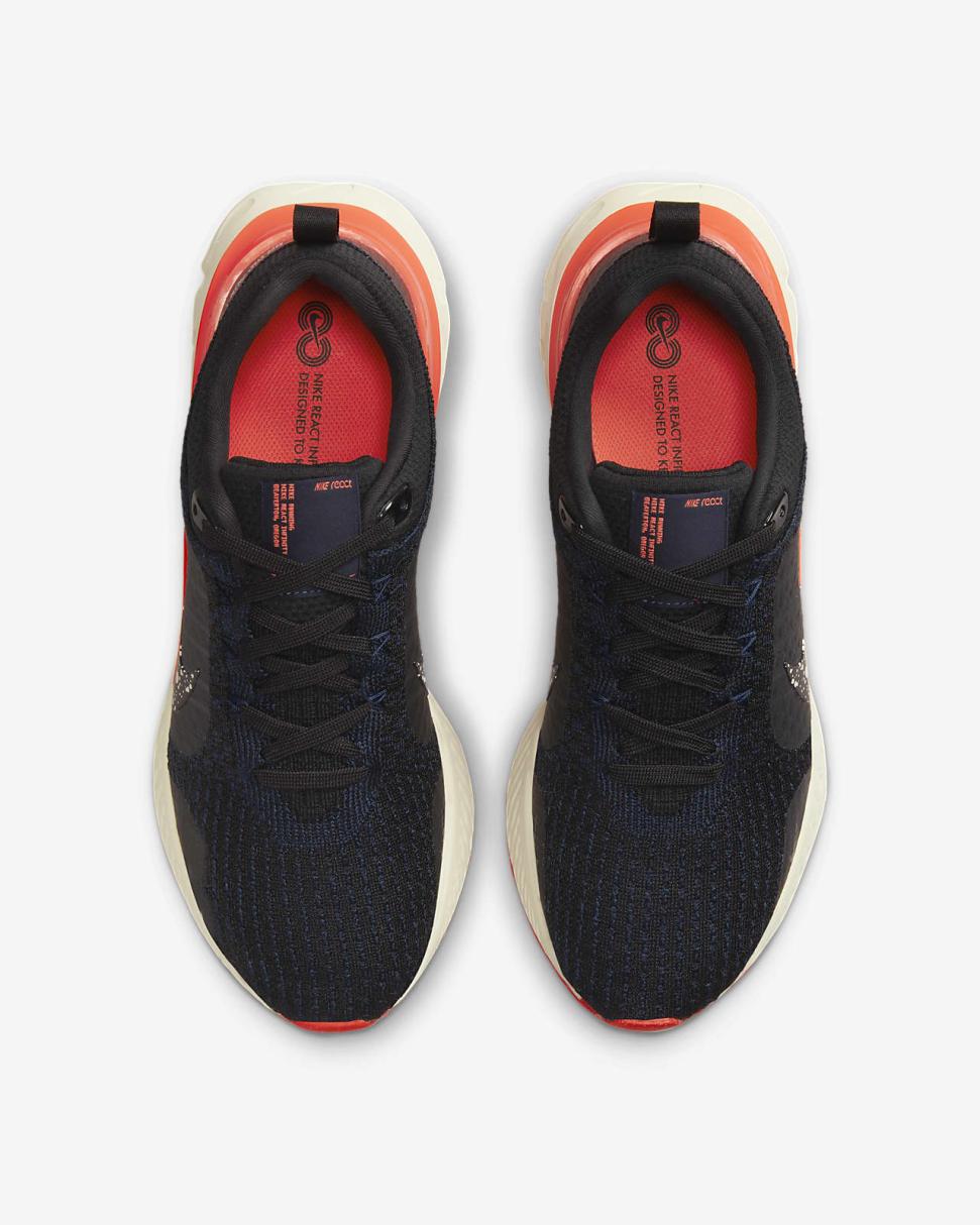 Nike React Infinity 3 Black/Obsidian/Bright Crimson/Black | Mens Nike Running