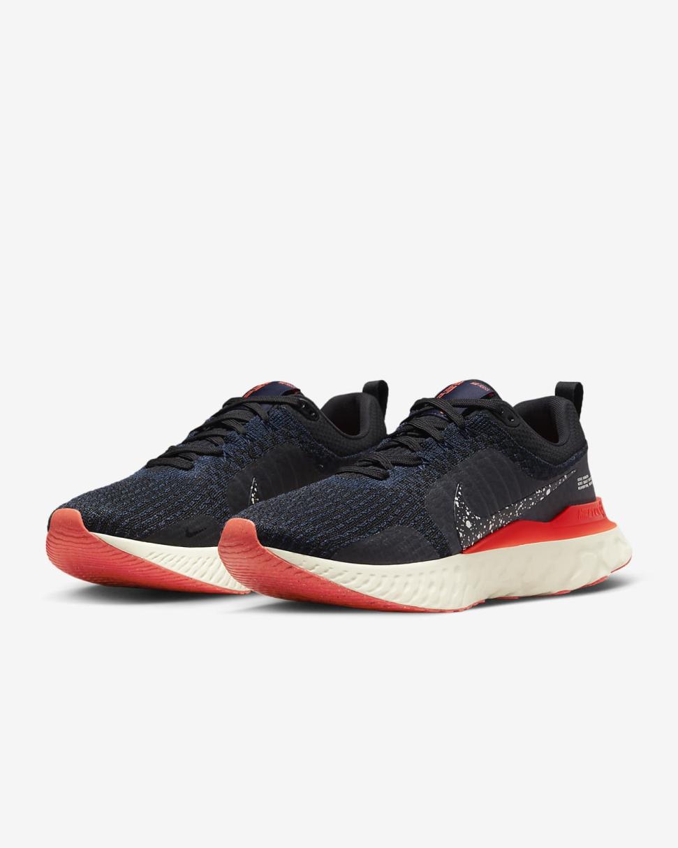 Nike React Infinity 3 Black/Obsidian/Bright Crimson/Black | Mens Nike Running