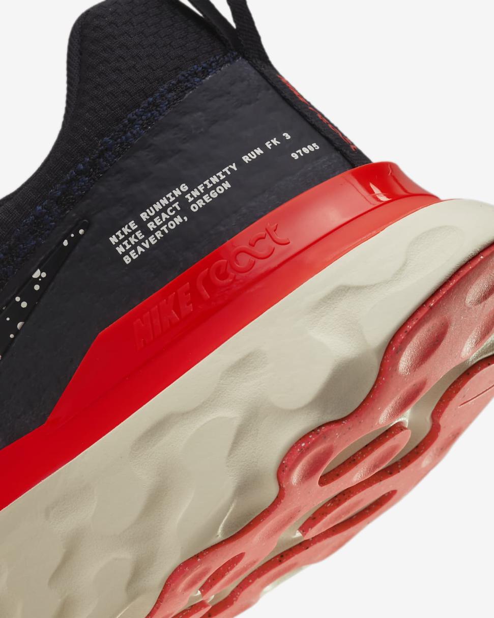 Nike React Infinity 3 Black/Obsidian/Bright Crimson/Black | Mens Nike Running