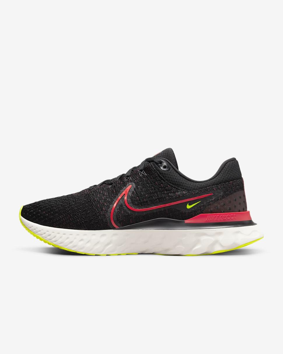 Nike React Infinity 3 Black/Team Red/Volt/Siren Red | Mens Nike Running