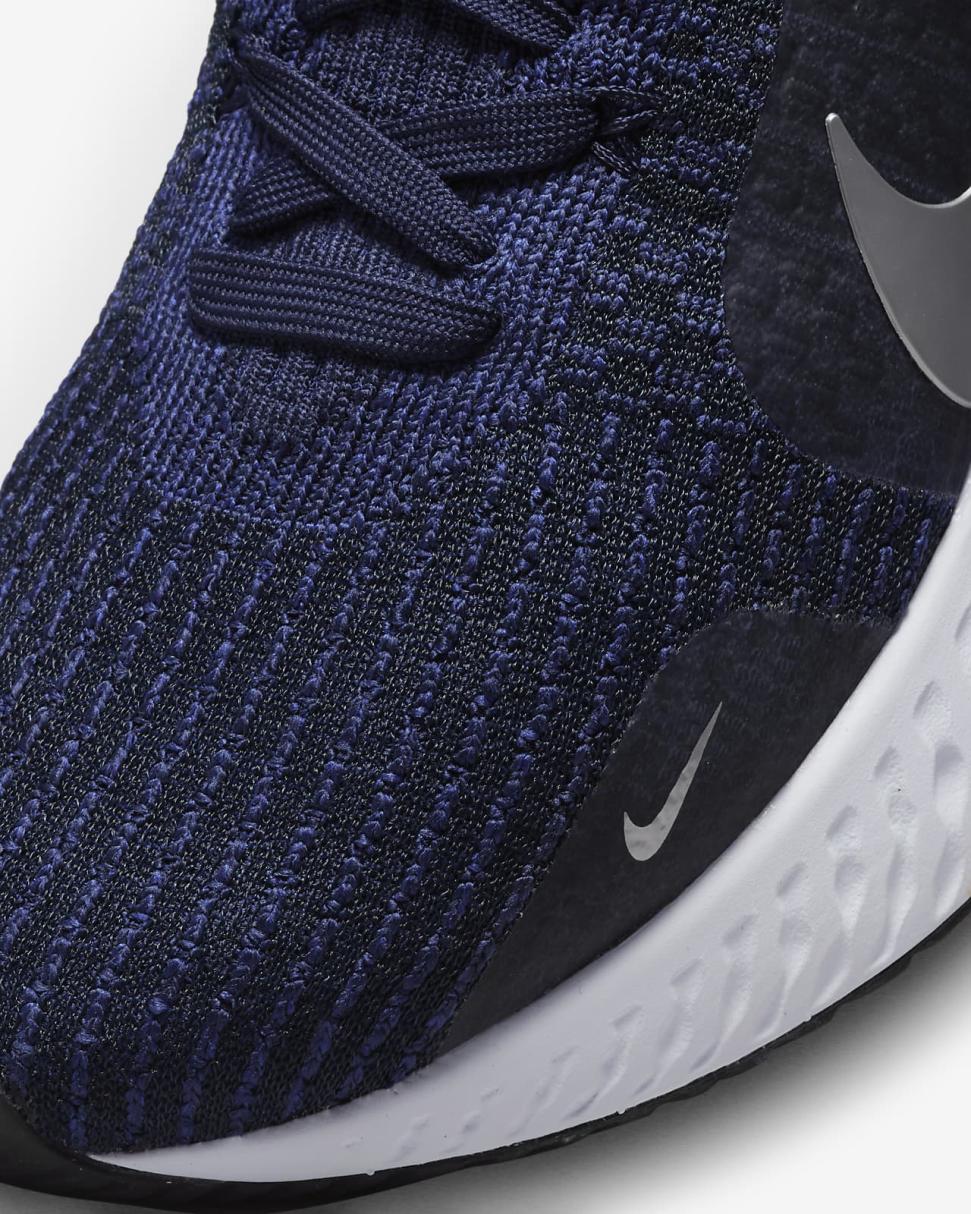 Nike React Infinity 3 College Navy/Midnight Navy/Black/Metallic Silver | Mens Nike Running