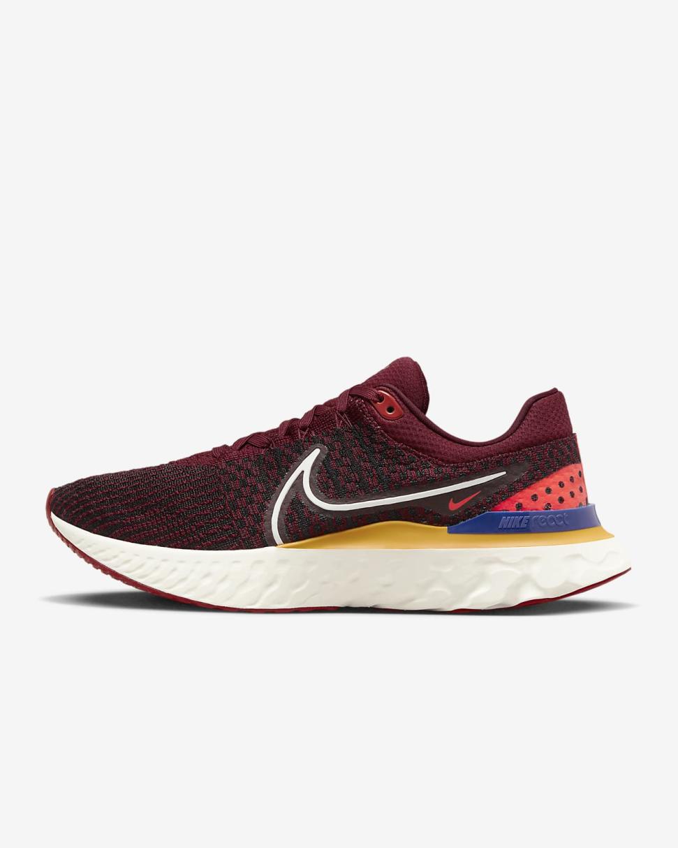 Nike React Infinity 3 Dark Beetroot/University Gold/Bright Crimson/White | Mens Nike Running
