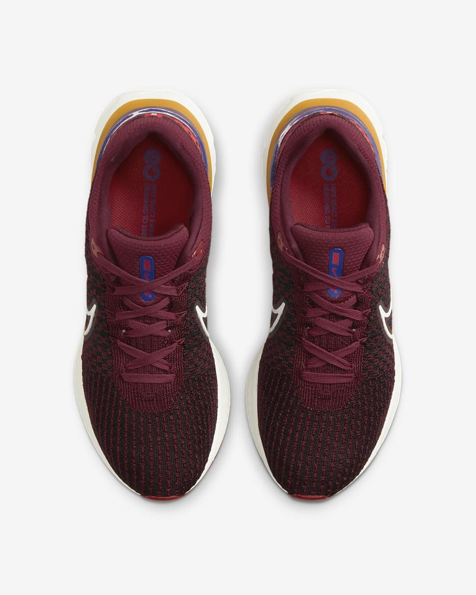 Nike React Infinity 3 Dark Beetroot/University Gold/Bright Crimson/White | Mens Nike Running