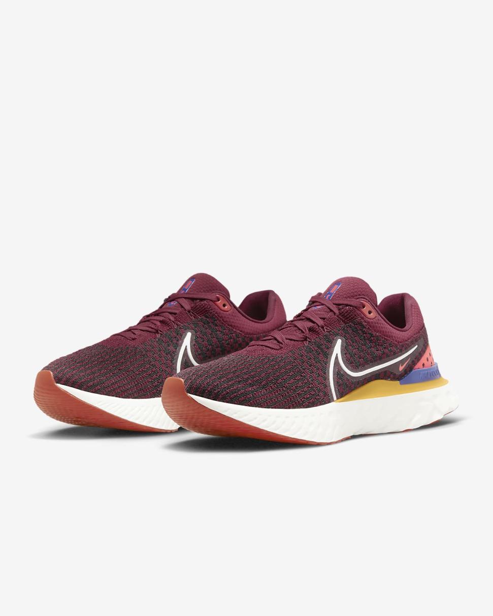 Nike React Infinity 3 Dark Beetroot/University Gold/Bright Crimson/White | Mens Nike Running