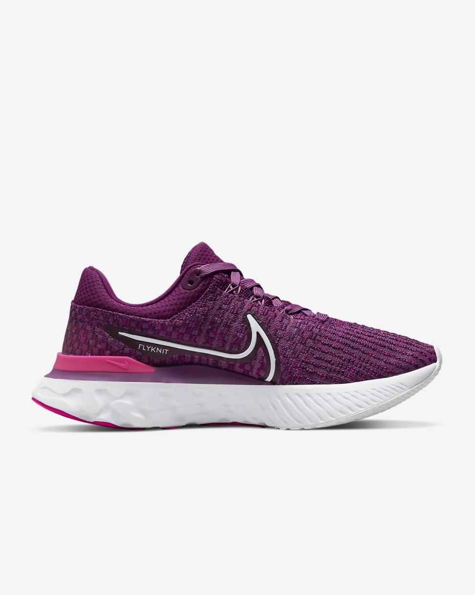 Nike React Infinity 3 Light Bordeaux/Pink Prime/Sangria/White | Womens Nike Running