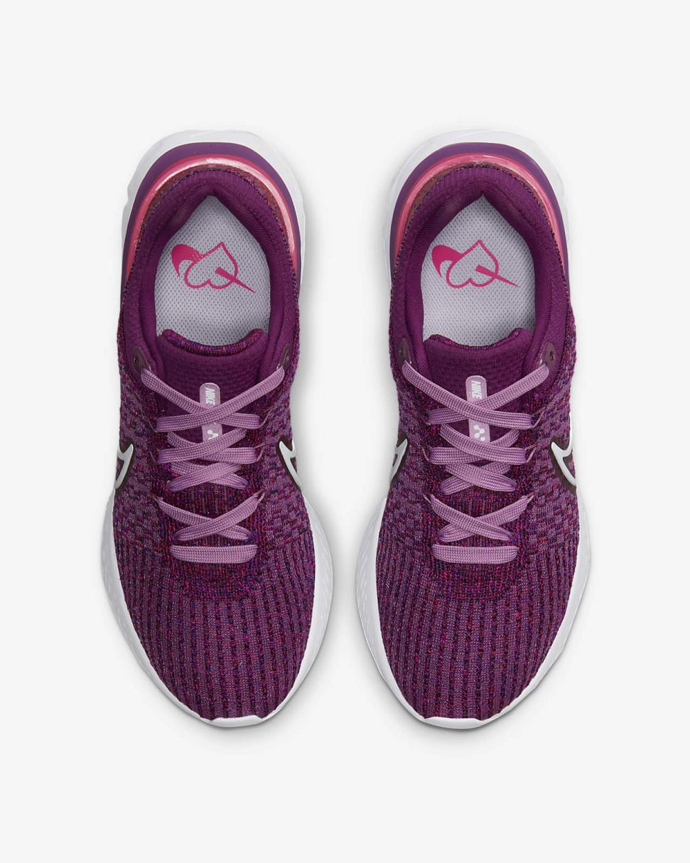 Nike React Infinity 3 Light Bordeaux/Pink Prime/Sangria/White | Womens Nike Running