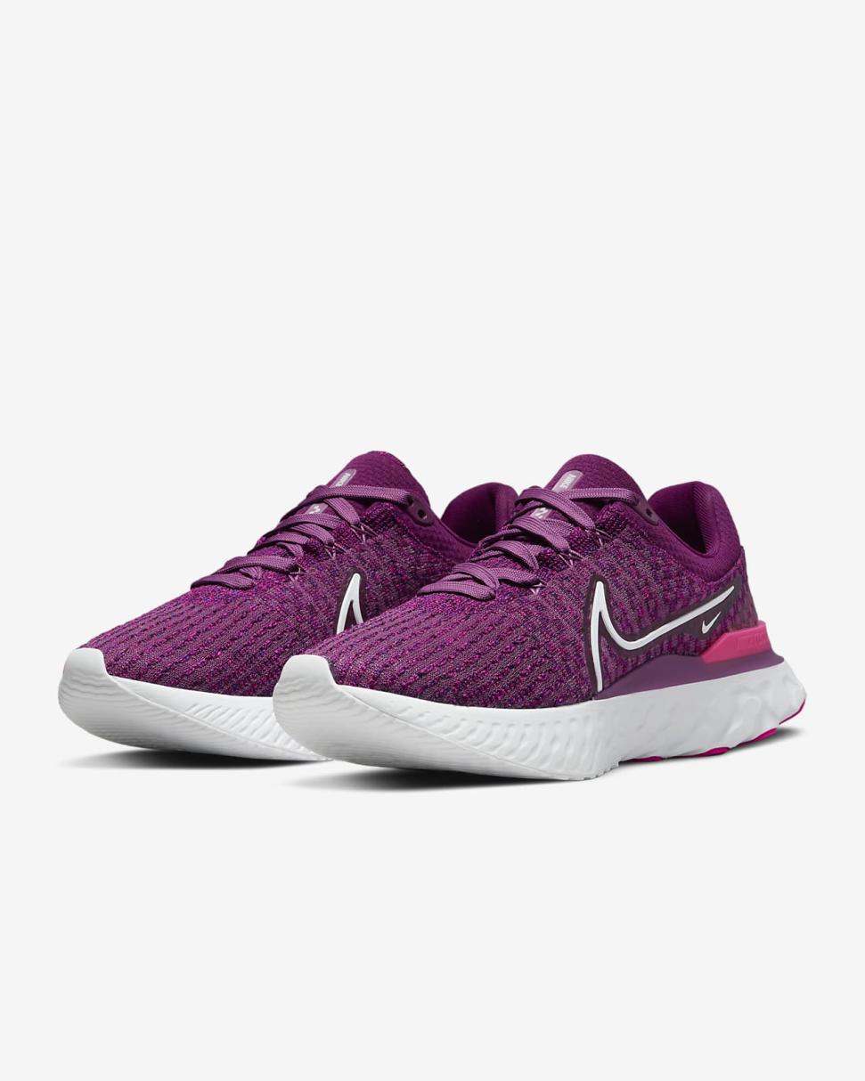Nike React Infinity 3 Light Bordeaux/Pink Prime/Sangria/White | Womens Nike Running