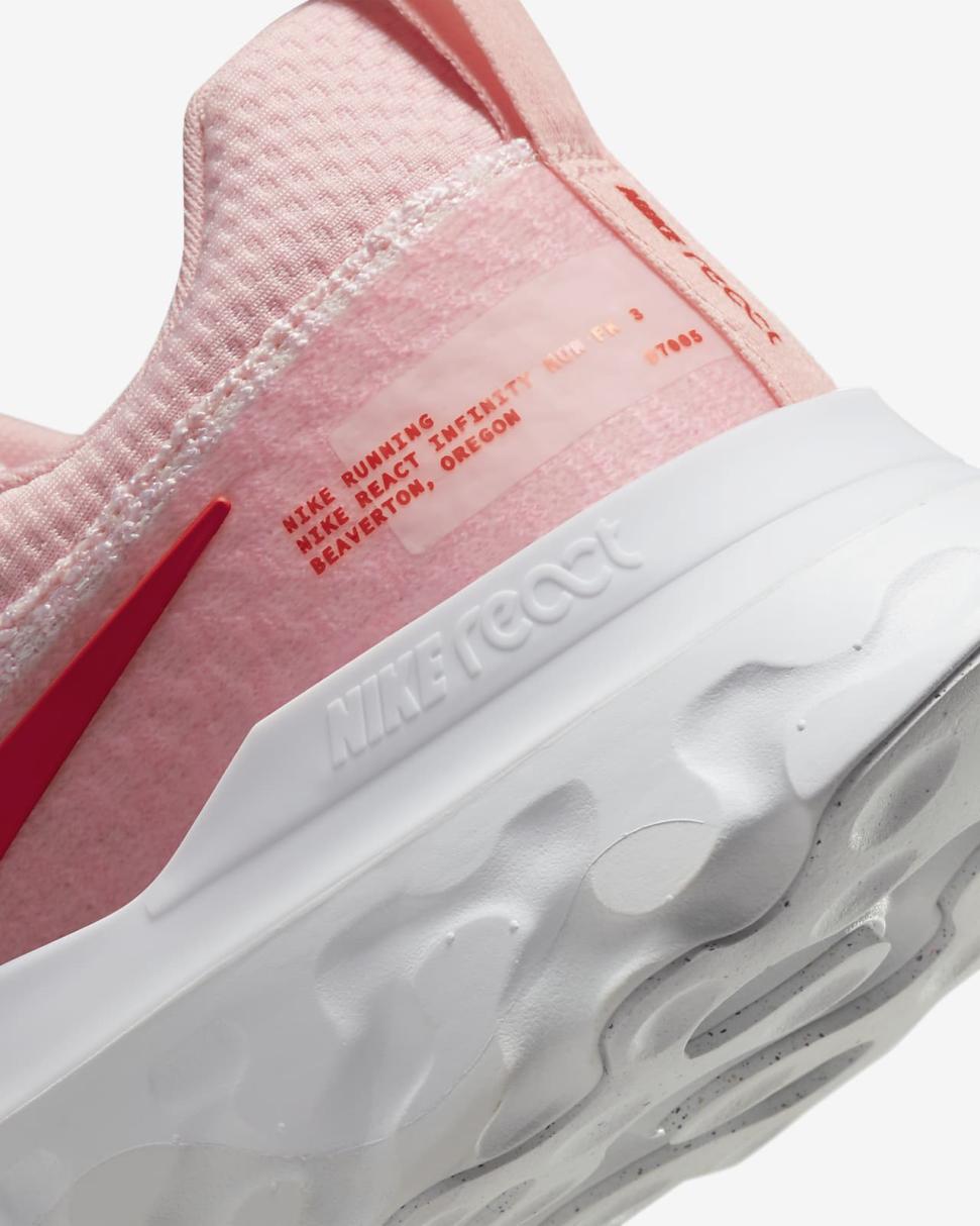 Nike React Infinity 3 Medium Soft Pink/White/Summit White/Light Crimson | Womens Nike Running