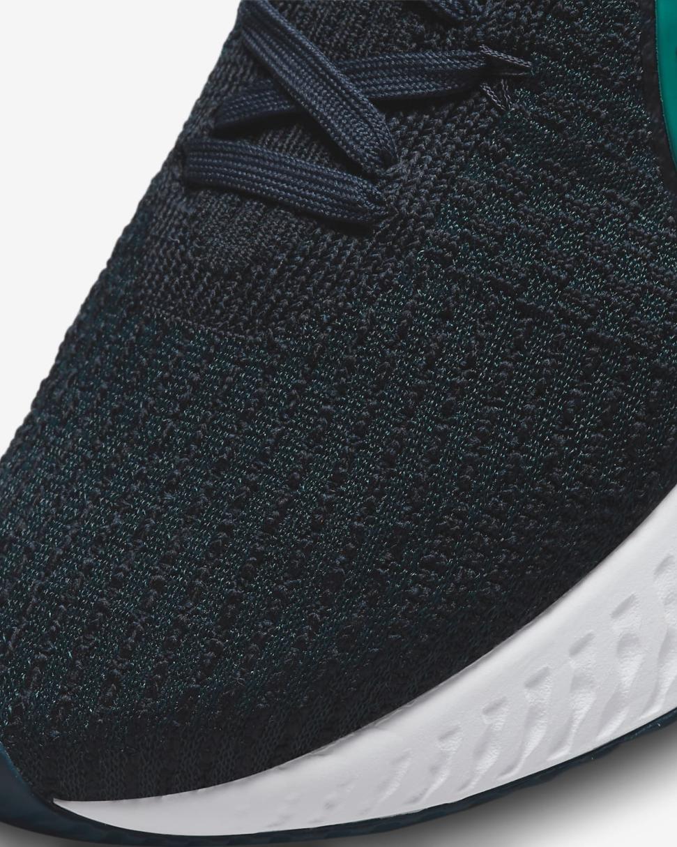 Nike React Infinity 3 Obsidian/White/Light Crimson/Bright Spruce | Mens Nike Running