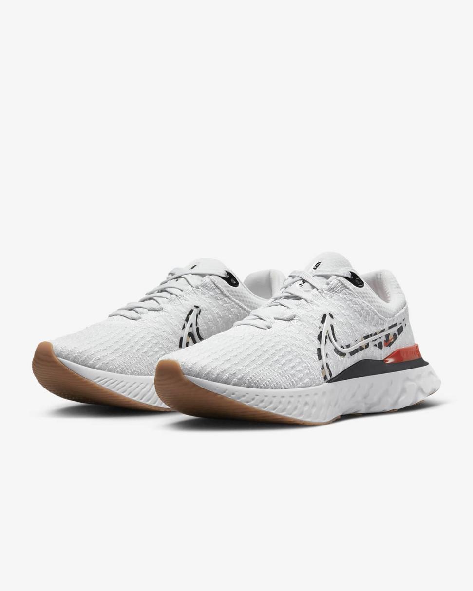 Nike React Infinity 3 Platinum Tint/Team Orange/Black/Metallic Summit White | Womens Nike Running