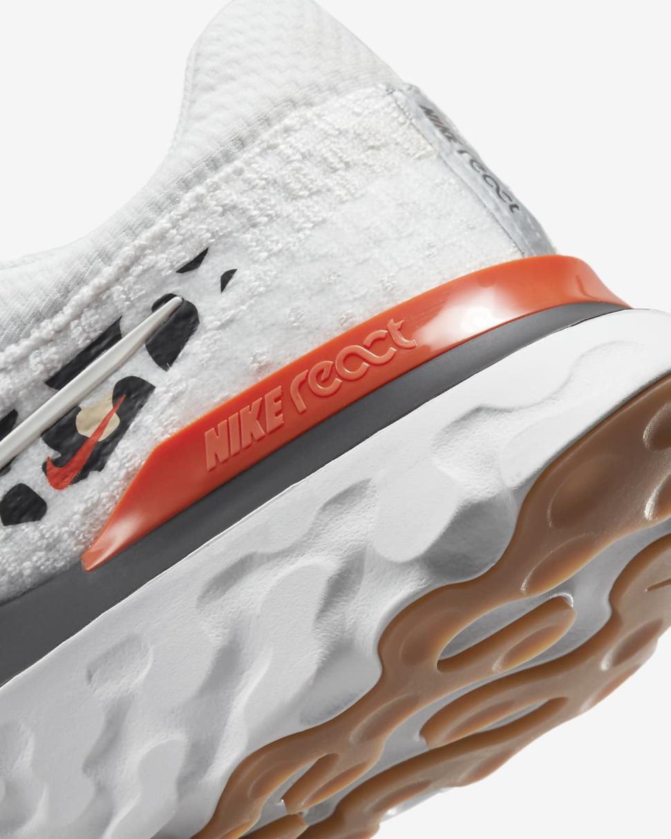 Nike React Infinity 3 Platinum Tint/Team Orange/Black/Metallic Summit White | Womens Nike Running