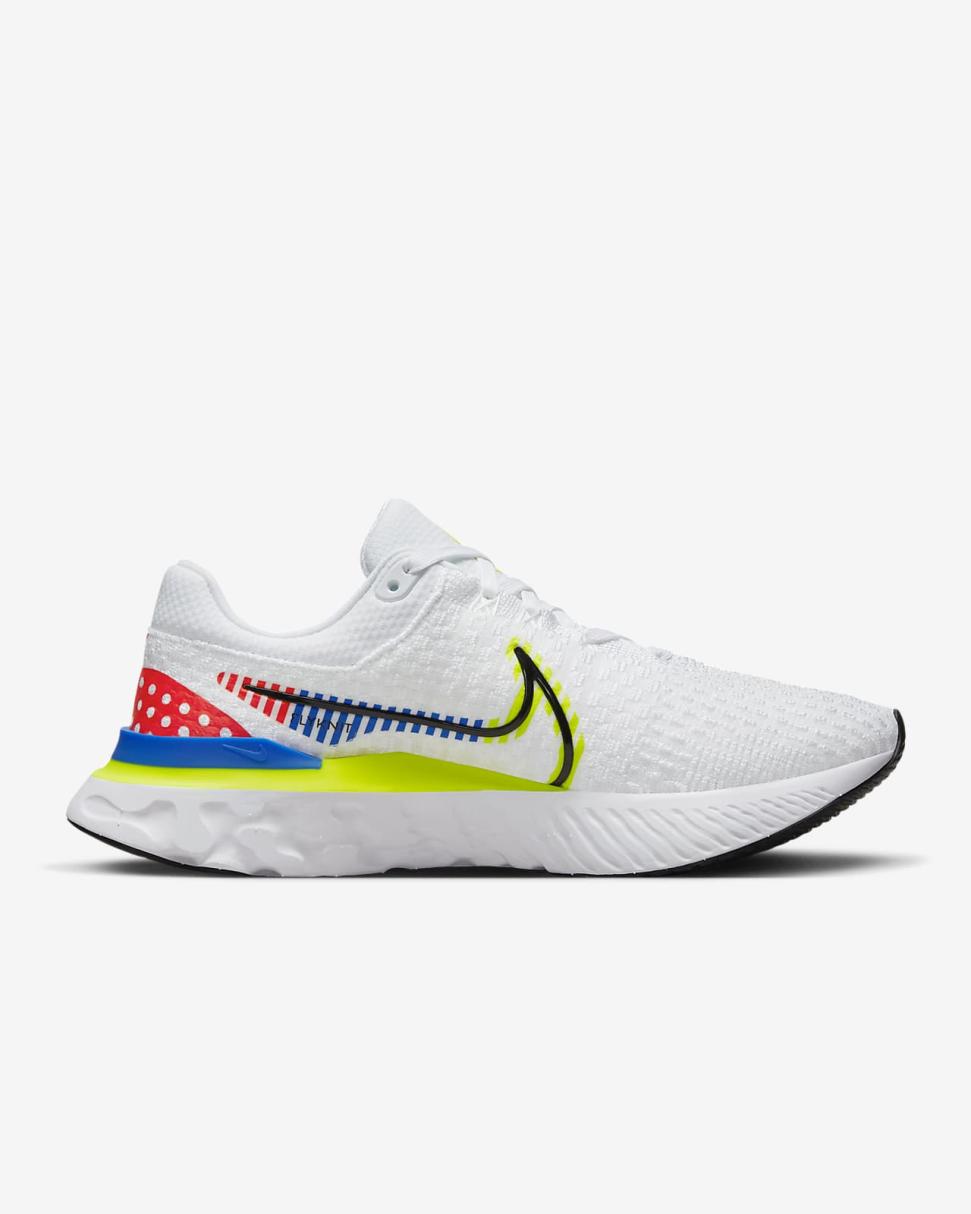 Nike React Infinity 3 Premium White/Racer Blue/Bright Crimson/Black | Mens Nike Running