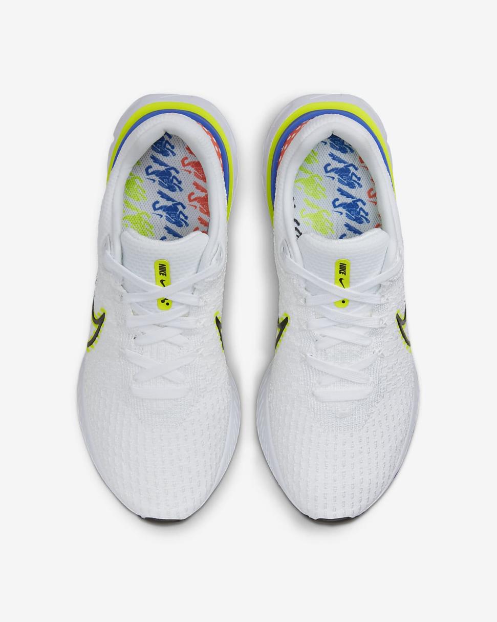 Nike React Infinity 3 Premium White/Racer Blue/Bright Crimson/Black | Mens Nike Running